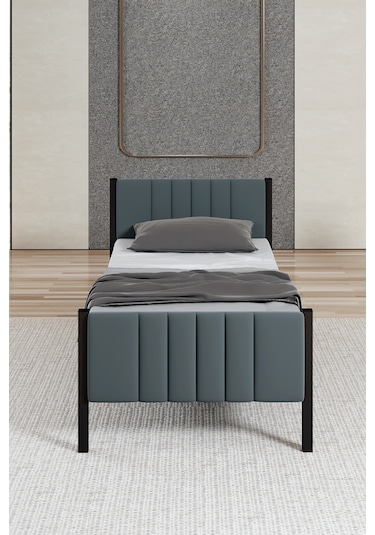 Mobpazar Lotus Metal Karyola 90 x 190 CM Antrasit