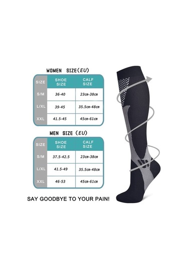 Jl 3 Çift Kompresyon Çorabı, Kadın, Erkek, 15 25 Mmhg Destek Sc Çok Renkli