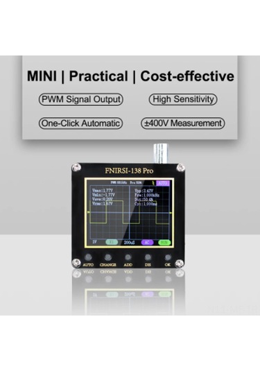 Mufunye Fnırsı 138pro El Tipi Dijital Osiloskop - 2.4" Ekran, Tek Tuşlu Otomatik Ayar, Pwm Kare Dalga Çıkışı, Üç Tetik Modu Pil Yok