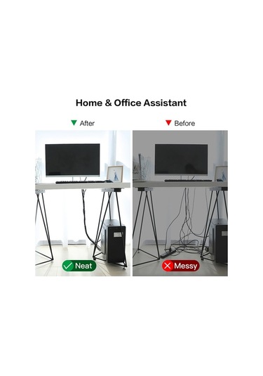 Besthome1 Floveme Nilon Kablo Düzenleyici, 5 Metre, Kabloları Anında Topla