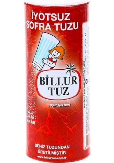 Billur Tuz İyotsuz Sofra Tuzu 250 G