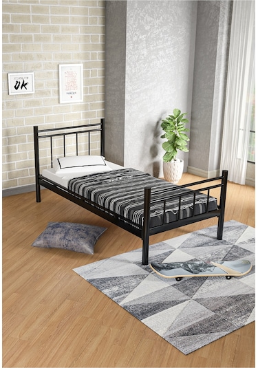 Ejder metal Tek Kişilik Ferforje Metal Karyola- (YATAKSIZ)