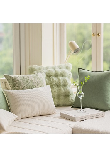 Gajeena Yumuşak Polyester Bitki Desenli Kırmızı Yastık Kılıfı - Modern Minimalist Dekor, Canlı Ve Rahat Ev Ortamı, 45x45cm Dolu Değil Diğer