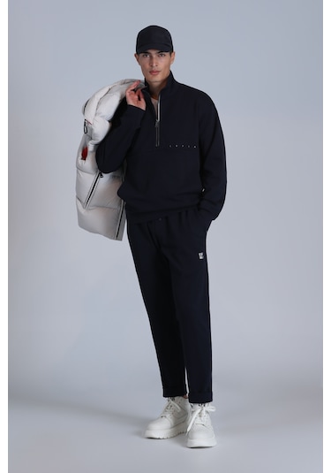 Lufian Erkek Howe Sweatshirt 112030142 Lacivert Lacivert