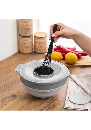 Porsima S-00113 Katlanabilir Süzgeç Mikser Karıştırma Kabı Seti