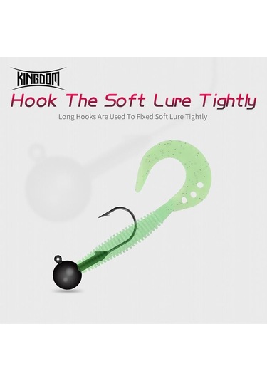 Krallık Krank Jig Kafa Kanca Balıkçılık Tek Kanca Yüksek Kaliteli Mücadele Kafa Ji Yumuşak Solucan İğne, Fırdöndü, Kurşun 56899199