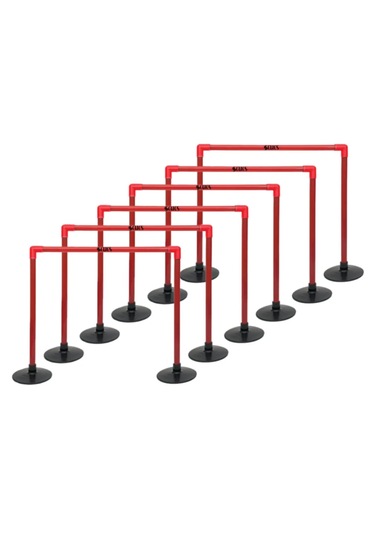 Scucs 65 Cm Engel Takozlu 6'lı Set Kırmızı