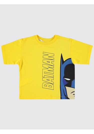 Batman Erkek Çocuk Tişört 2-5 Yaş Sarı
