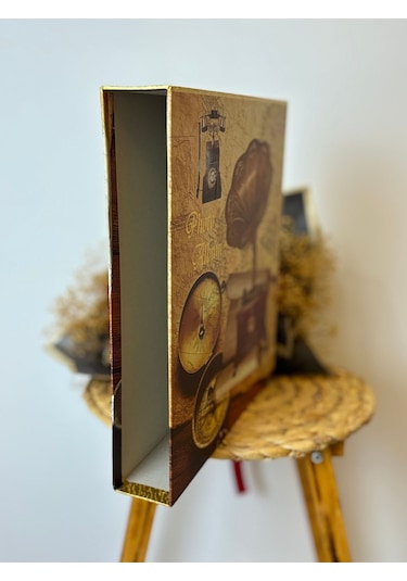 Rabsev Rs21 Fotoğraf Albümü 10x15cm 600 Lük Gramafon Desenli Kutulu Yatay Dikey Modeli