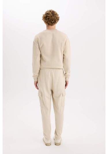 DeFacto Regular Fit Jogger Eşofman Altı Basic Düz Kargo Cepli Lastikli Paça D5252AX25SPBG155