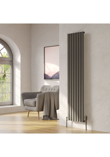 Bella Serisi Antrasit Alüminyum Radyatör Yükseklik 1000 Mm Genişlik 522 Mm 9 Dilim