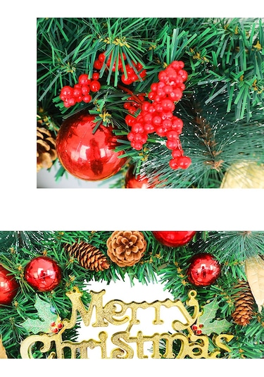 Ön Kapı 19 7" Yapay Noel Çelengi Renkli Işık