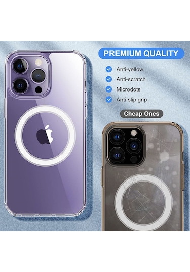 Iphone 14 Pro Max Kilif 6.7 Seffaf Magsafe Uyumlu Kamera Korumali 556384208