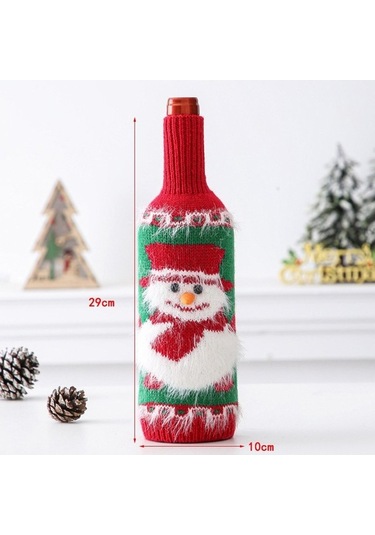 Pazly Yılbaşı Suntek Şişesi Şarap Noel-kardan-adamı Kapağı, El Sl