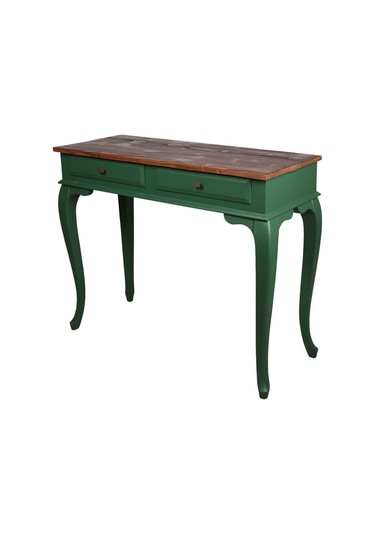 Roys Ahşap 120 Cm Çekmeceli Yeşil Koyu Ceviz Dresuar Ahşap