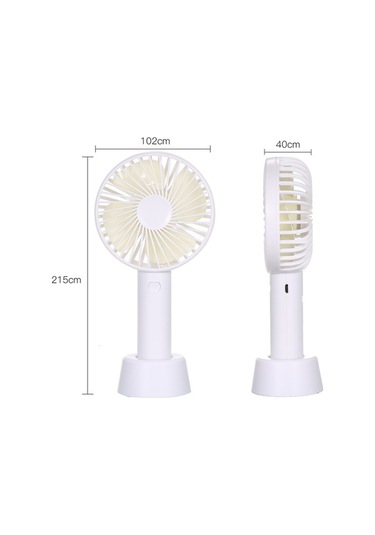 Fortunelane Usb Şarjlı Taşınabilir Masaüstü Fan, Elde Kullanım İçin Temiz, Hız Ayarlı, Beyaz