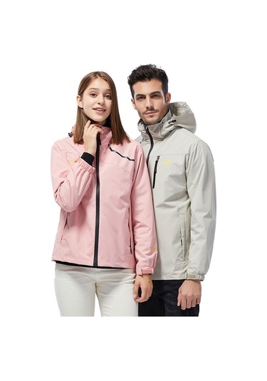 Kadın Açık Spor Tek Katmanlı Stormsuit Aşınmaya Dayanıklı Su Geçirmez Rüzgar Geçirmez Mont Pembe