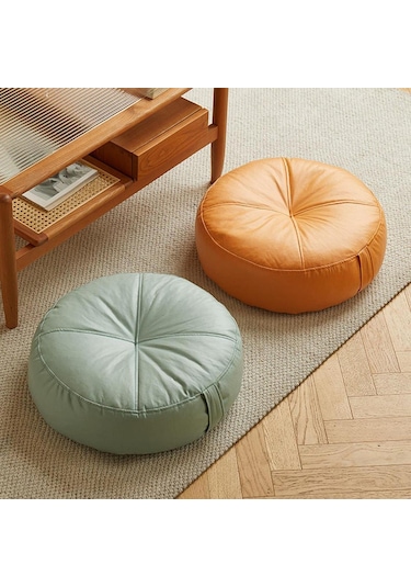 Suntek Yuvarlak Zemin Yastık Atma Oturma Yastığı Turuncu Turuncu