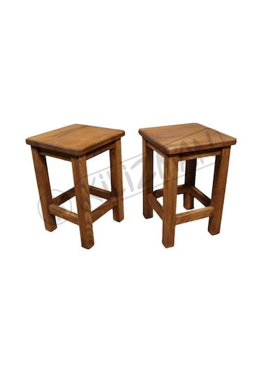 Ortoklaz Masif Ahşap Tabure