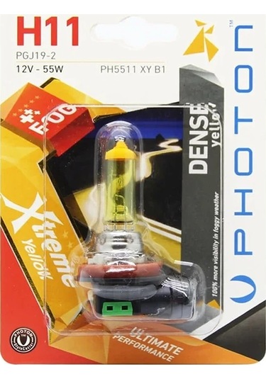 Photon H11 12v 55w Xtreme Yellow Tekli Blister Ampul