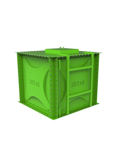 Zetaş Fırın Boyalı Modüler Su Deposu Yeşil 5000 L