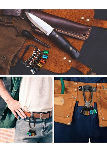 Gajeena Alüminyum Anahtar Zinciri Uzatma Kolu, 1/4 İnç Hızlı Hex Saplı, 500g Taşıma Kapasitesi, Çok Renkli, Cep Boyutu, Tornavida Ucu Tutucu Seti