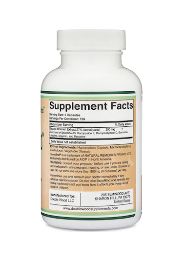 Bacomind Bacopa Extract Supplement 300mg 210 Kapsül Bacopa Monnieri Extract