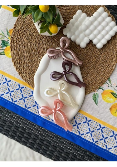 4'lü Fiyonk Pastel Renk Mandal Toka Çok Renkli