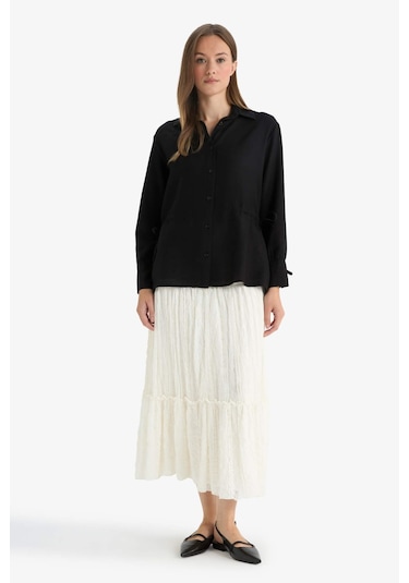 Defacto A Kesim Dantel Maxi Etek F6601ax25hser105 Ekru