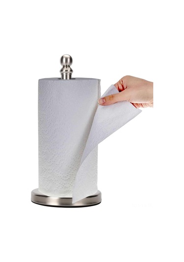 Yunboo Banyo Ve Mutfak İçin Tek Elle Kullanıma Uygun Ağır Tabanlı Çamaşır Kağıdı Tutucu Fırçalı Nikel