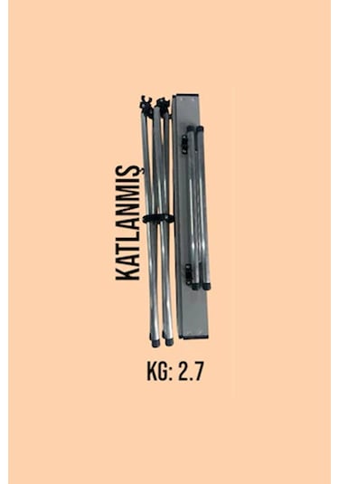 70 X 70 Katlanabilir Ultra Sağlam Ultra Hafif Kamp Piknik Masası Açık Gri