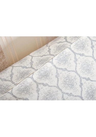 Melisa Damask Baskılı Duck Kumaş Gümüş Kırlent 45 45 Cm - 525 45 x 45