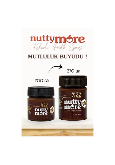 Nutty More %22 Kakaolu Fındık Ezmesi 370 Gr X 2 Adet