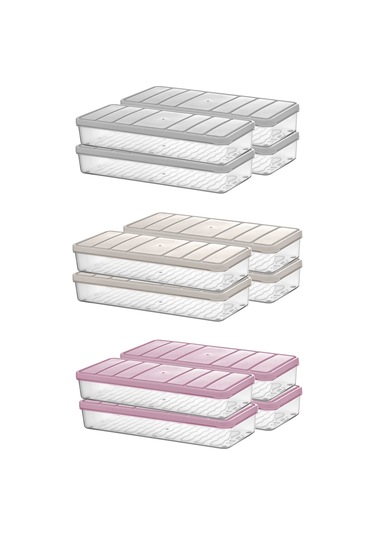 Selka Nora 4 Adet 1 Lt. Saklama Kabı Mürdüm