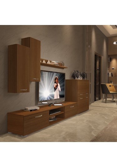 Decoraktiv Eko 6 Mdf Dvd Tv Ünitesi Tv Sehpası Ceviz