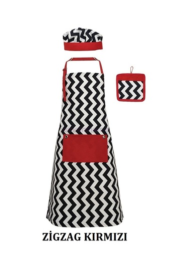 Kadın Erkek Aşçı Uzun Mutfak Önlüğü Bone + Tutaç