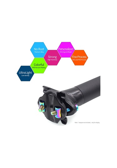 Sones Bisiklet Titanyum Alaşımlı Sele Borusu Kilitleme Vidaları, Renk: M6x30 Altın