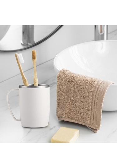 Pazly Suntek Modern Kaymaz Fırçası Diş Beyaz Beyaz Bardağı Banyo Ov Diğer