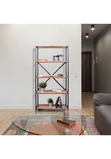 Agkyerkaplamaları Wrkspc Vidasız Kolay Kurulum 5 Raflı Kitaplık