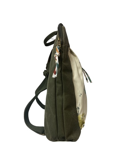 Vintage Kanvas Renkli Otantik Günlük Gezi Seyahat Sırt Çantası Lucas Bag 30 Cm X 37 Cm Haki