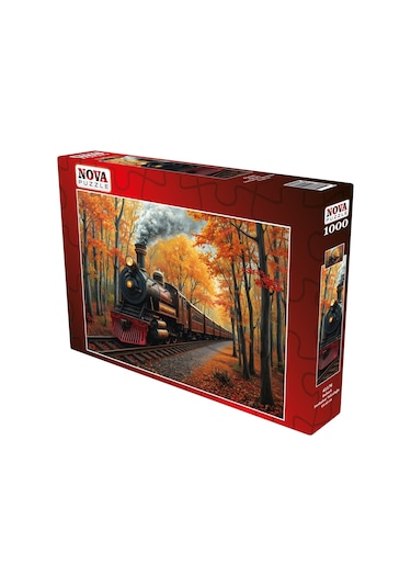 Nova Puzzle 1000 Parça Buharlı Sonbahar Yolculuğu Puzzle - Kara Tren