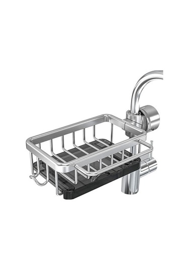 Ankatek Üstü Süngerlik Mutfak Musluk Lavabo Kancalı Gümüş Gümüş Düzenleyici, Zg Çok Renkli Çok Renkli