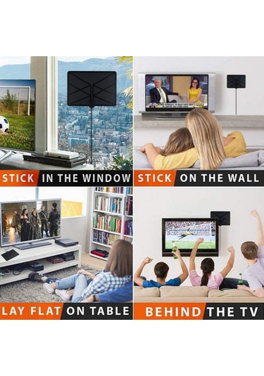 Xindoker 4k İç Mekan Dijital Tv Anteni, 1080p Hd Kalite, Geniş Alıcı Menzili, 25db Amplifikatörlü, 3m Kablo