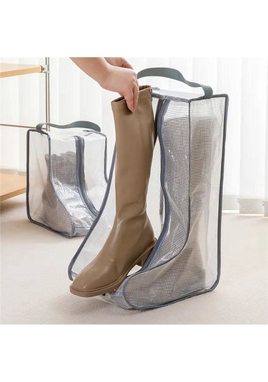 Xiaaokeji Kadın Uzun Ve Kısa Bot Saklama Çantaları, 2 Büyük+2 Küçük Seyahat İçin Gri