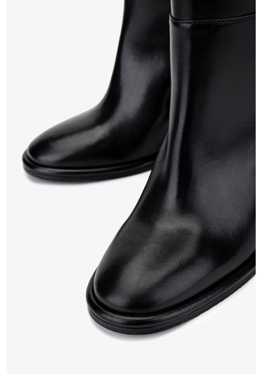 Valmenti Kadın Hakiki Deri Siyah Deri Casual Çizme 1046 6033 Bn Czm Sk24-25 Sıyah Dr Siyah Deri