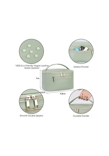 Reedark Büyük Kapasiteli Yeşil Seyahat Kozmetik Çantası - Pratik Ve Dayanıklı