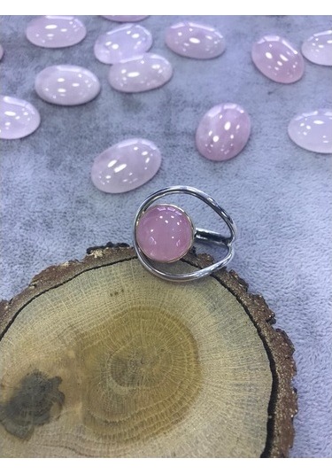 Pembe Kuvars Taşı Gümüş Set 925 Ayar Taş (512654350)