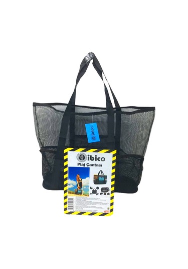 Plaj Çantası Fileli 4886 Siyah