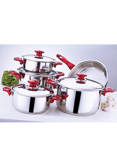 Gülsan Olimpos 9 Parça Çelik Tencere Seti