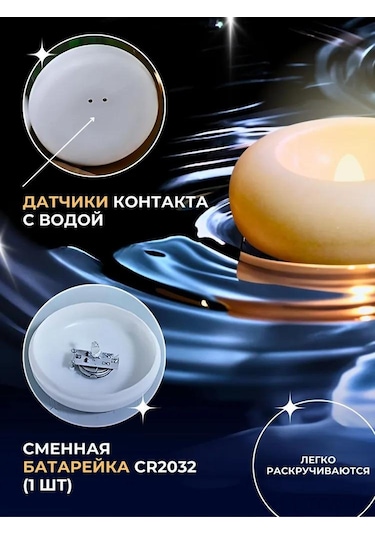 Tenfowee 5'li Su Aktif Led Mum Seti - Islak Ortamlarda Kullanıma Uygun, 200 Saat Süre, Kokusuz Dekoratif Işıklı Mumlar